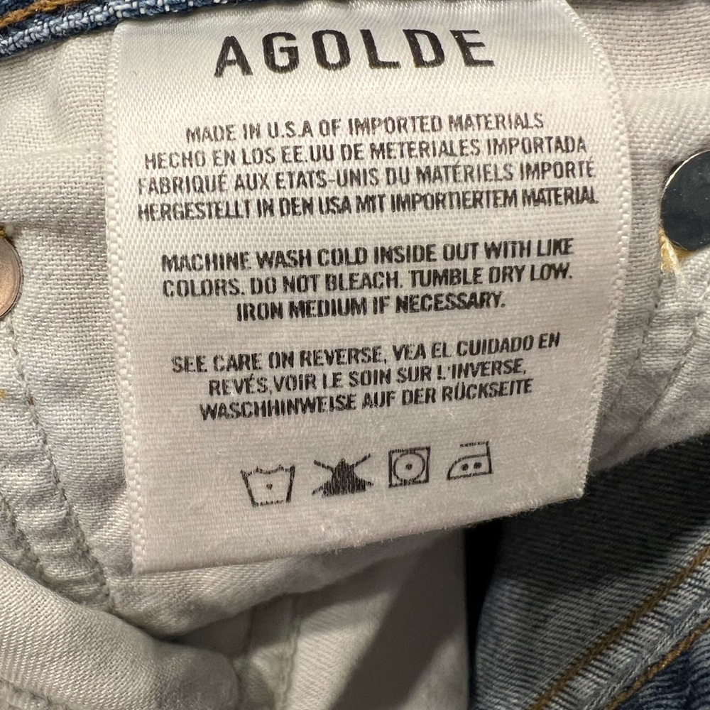 AGOLDE Vintage Flare Jeans A127-1141 High Rise Organic Cotton Made in USA - Picture 9 of 9